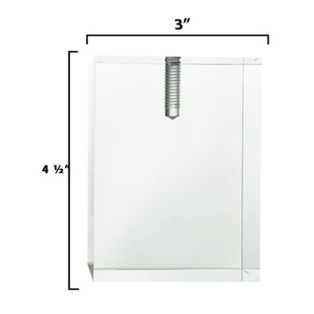 OSBORNE WOOD PRODUCTS 4 1/2x3 ~High Shoals Acrylic 4.5" Square Foot i PK 44025ACR